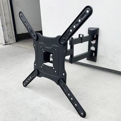 (NEW) $19 Full Motion TV Wall Mount Bracket 17-55 Inch TVs, Dual Arms Tilt Swivel Articulating Max 66Lbs 