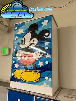 Mickey Mouse five drawer dresser chest cajonera Comoda nueva