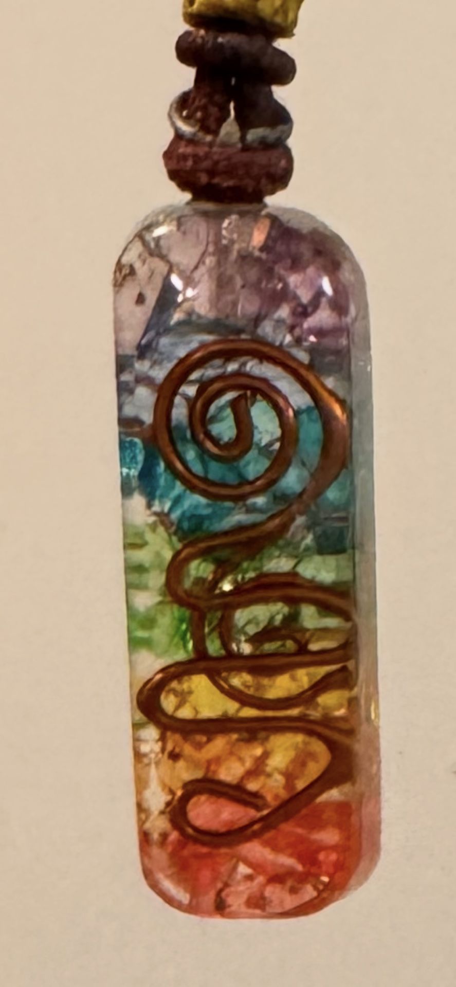 Pretty Rainbow Native American Necklace For Men Unisex Sort Of A Rope Necklace