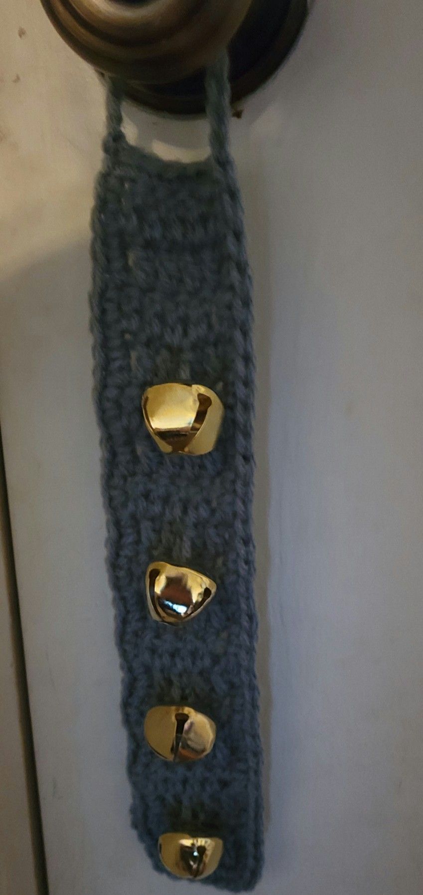 Crocheted Doorbell For Pet Potty Training 