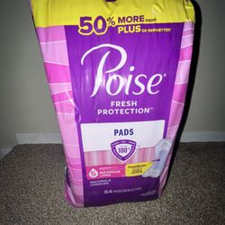 Poise Pads 64 Count