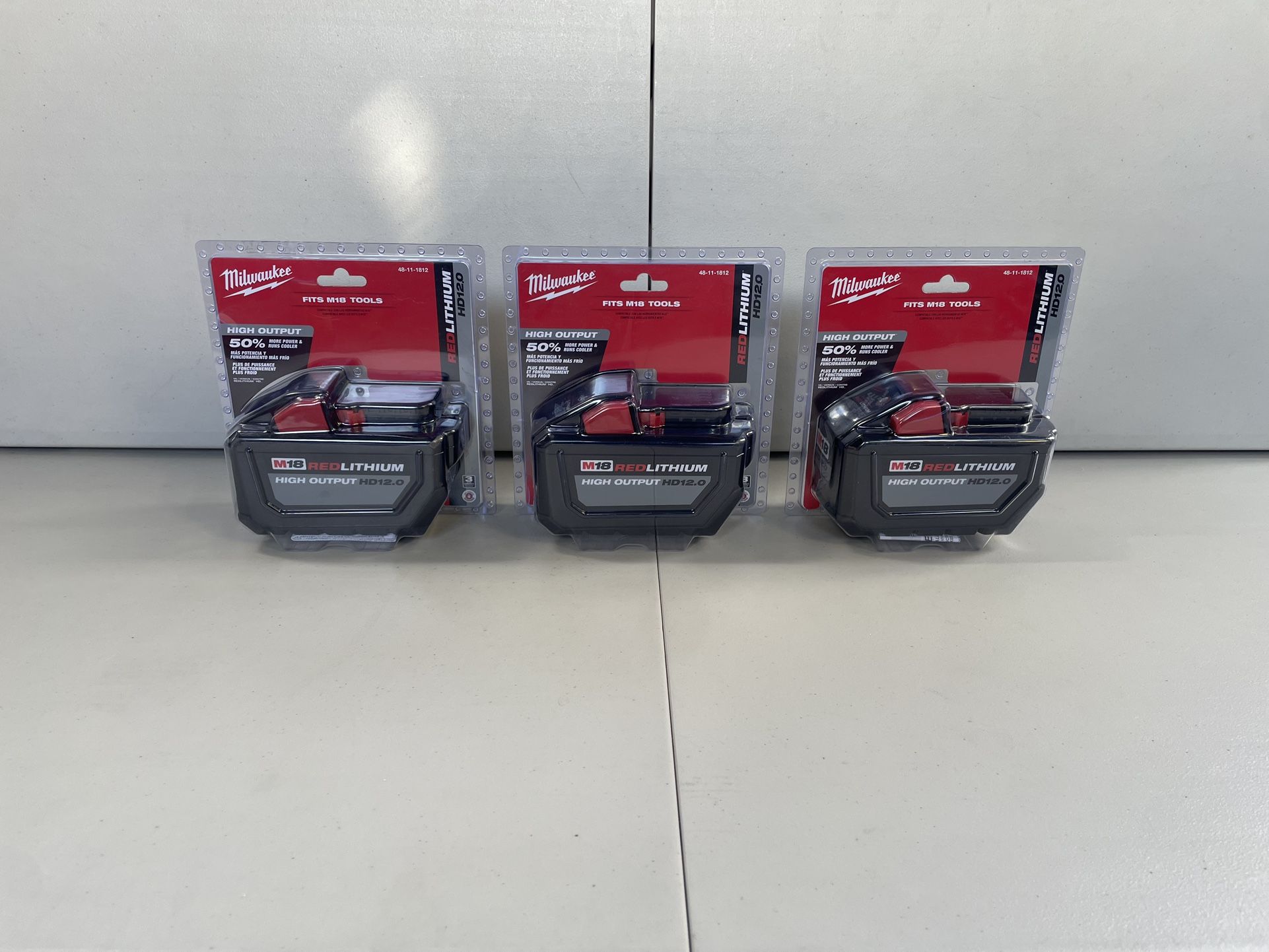 Milwaukee Battery 12.0 Red Lithium M18-$140 Each Firm Price