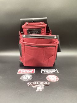 OCCIDENTAL LEATHER OXYLIGHTS RED/BLK R8060 3POUCH FASTENER BAG(INDIVIDUAL)**(FINANCIAMOS/WE FINANCE)**