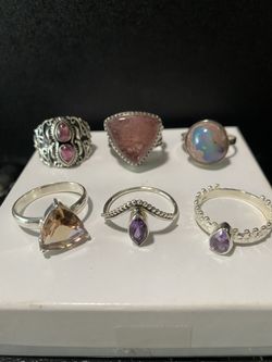 Sterling Silver Rings / Multiple Stones