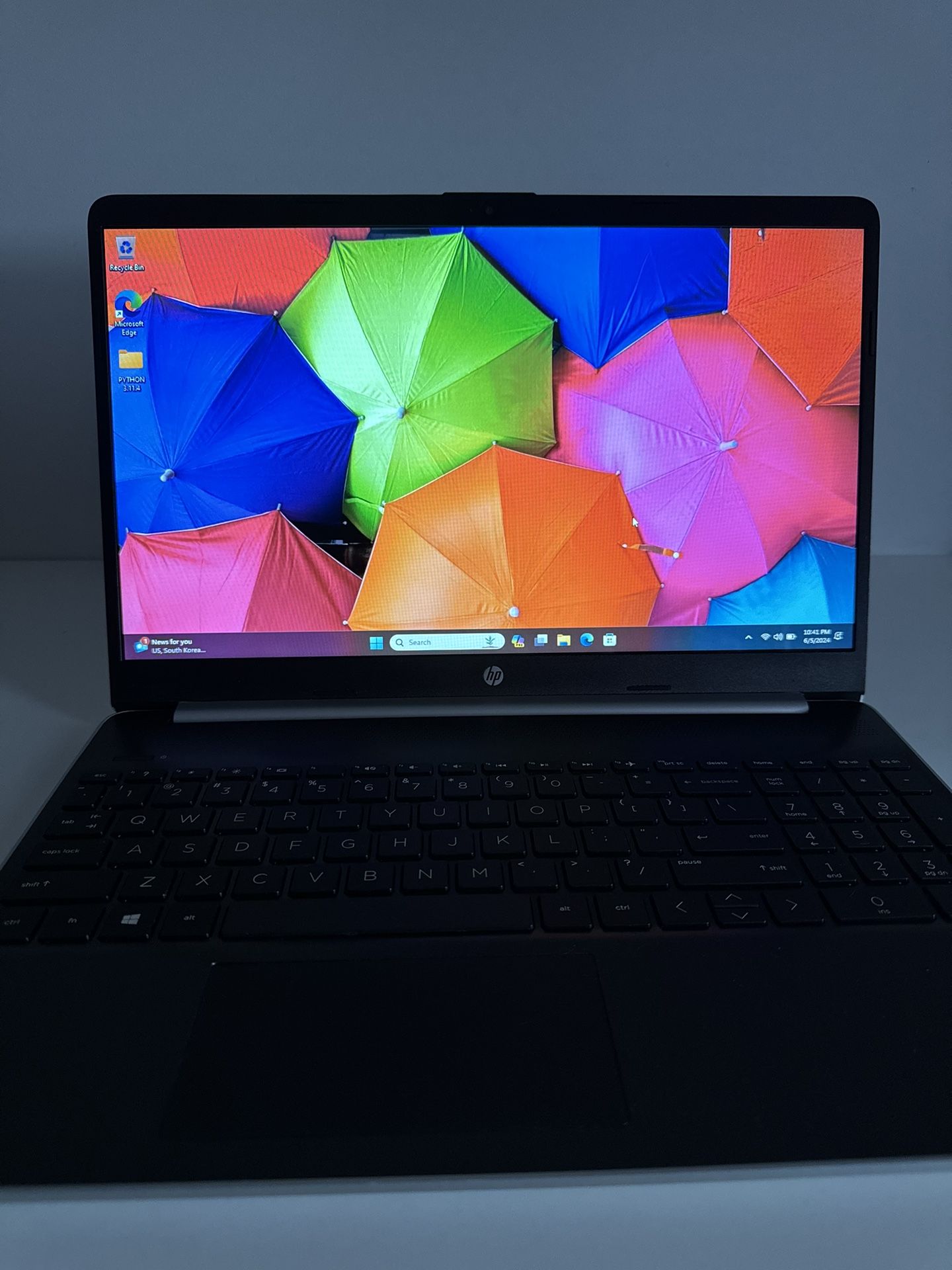 HP Laptop i5-1035G1 15” 1.GHz 12GB RAM 256GB SSD + j5Create Black USB 3.0 7 Port-Hub