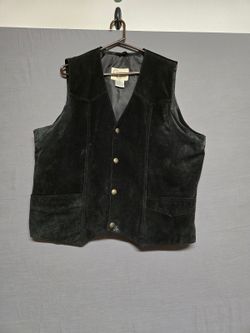 Ripple Creek Leather Vest Black 2XL
