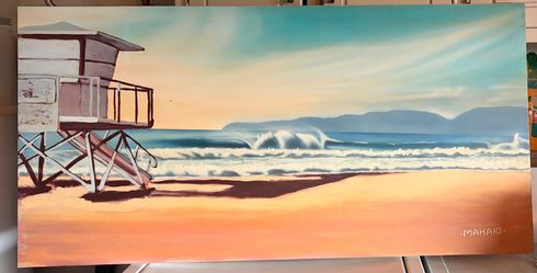 Beach Scene Lifeguard Tower