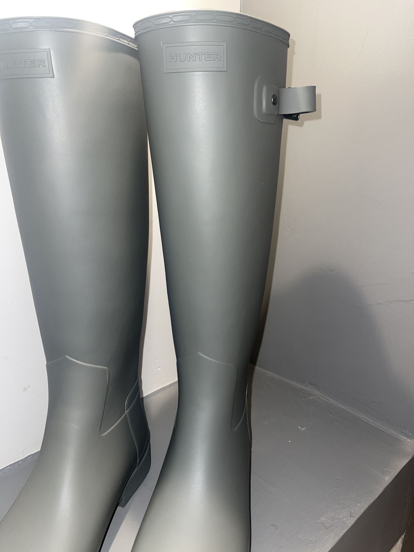 Hunter Boots New Women Gray Grey 9 Rain Outdoor Snow Christmas Hiking