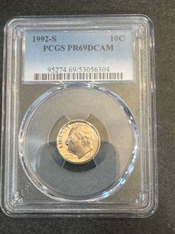 1992-S Roosevelt Dime PCGS PR69DCAM