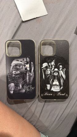 2 iPhone 13 Pro Max Cases – Chicano Style “Brown & Proud” Bundle