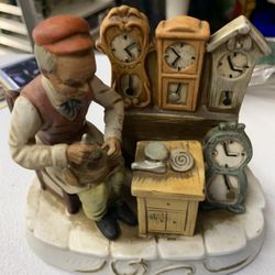 Vintage  Hallmark Clockmaker Ceramic Figurine-J