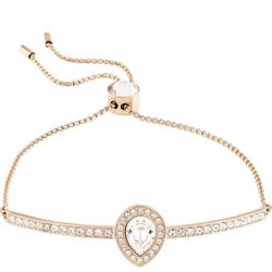 SWAROVSKI Gently Pear Bangle, with crystals Beautiful bangle sparkling in clear tones and featuring a large pear-shaped crystal centerpiece and pave o