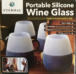 Silicone Wine Glasses Shatterproof Unbreakable Cup by External