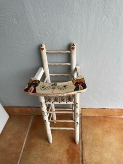 Vintage Doll Wood Highchair 26” H by 11” W by 10.5” D…$25