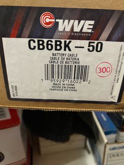 WVE Vehicle Electronics Battery Cable CB6BK-50