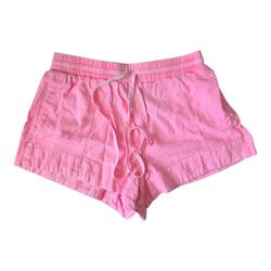 Universal Thread Women's Pink Linen Blend Drawstring Shorts XS Like New