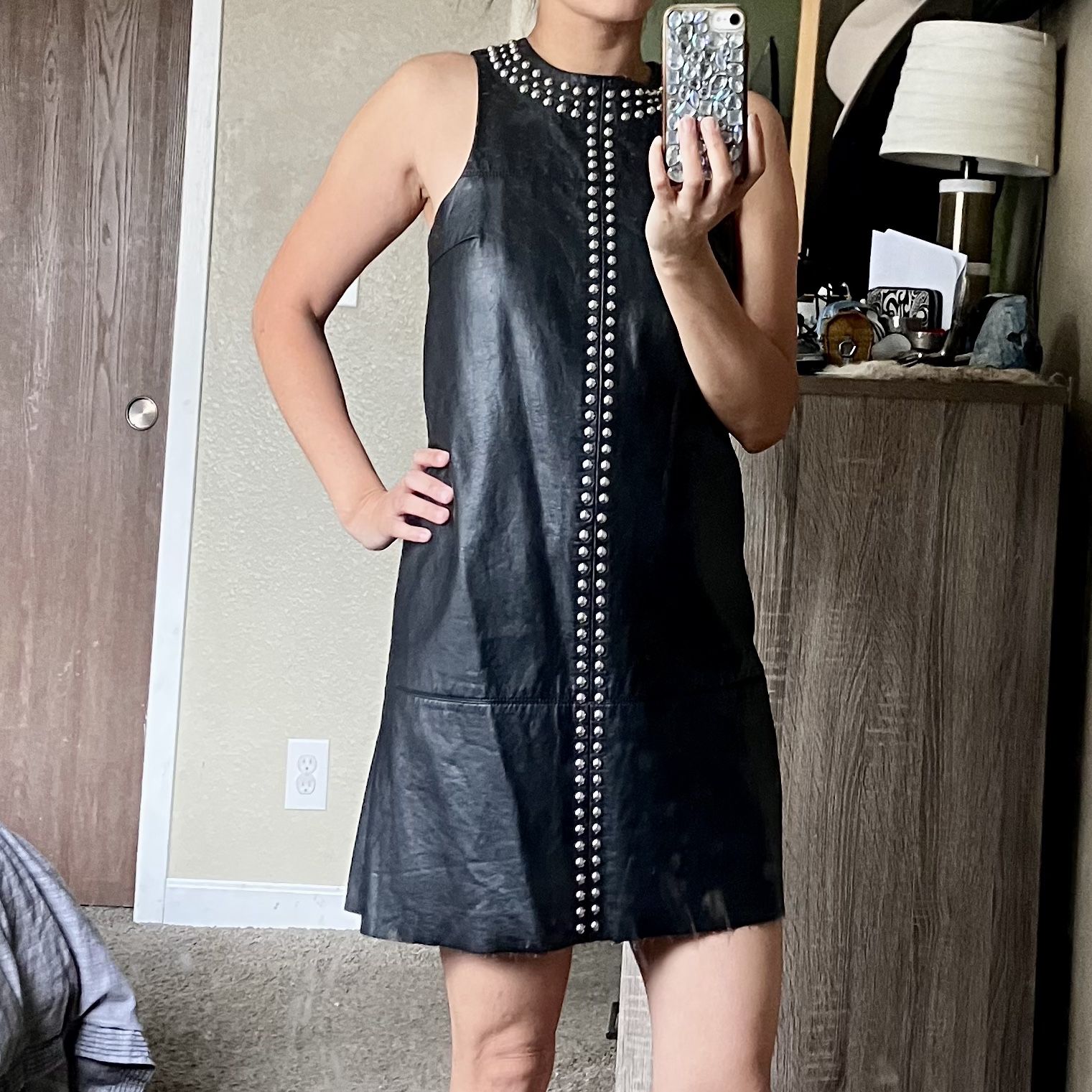 H&M Faux Leather tunic
