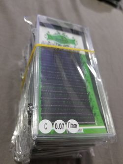 C 0.07 11mm high quality Korean silk individual eyelashes