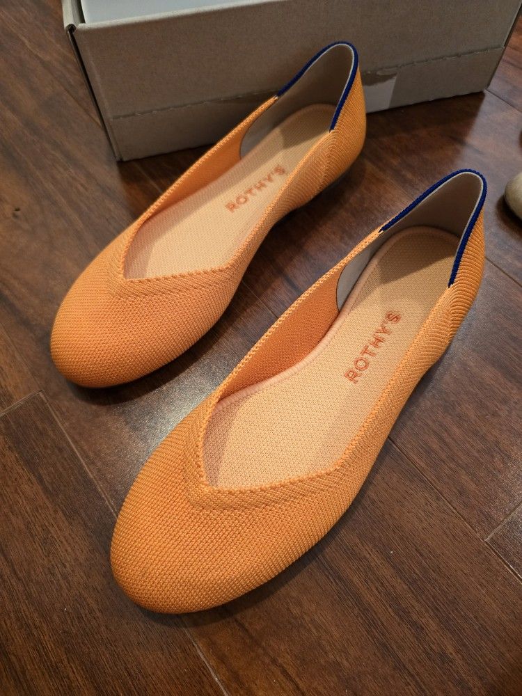Rothy's The Flat Tangerine Size 6.5