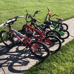 Lot Of 5 Kids Bikes