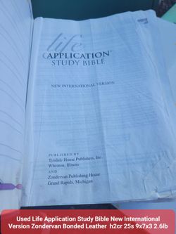Used Life Application Study Bible New International Version Zondervan &KAG
