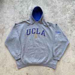 Vintage UCLA University Of California Los Angeles Sewn Grey Pullover Hoodie