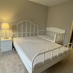 IKEA sagstua queen bed frame metal