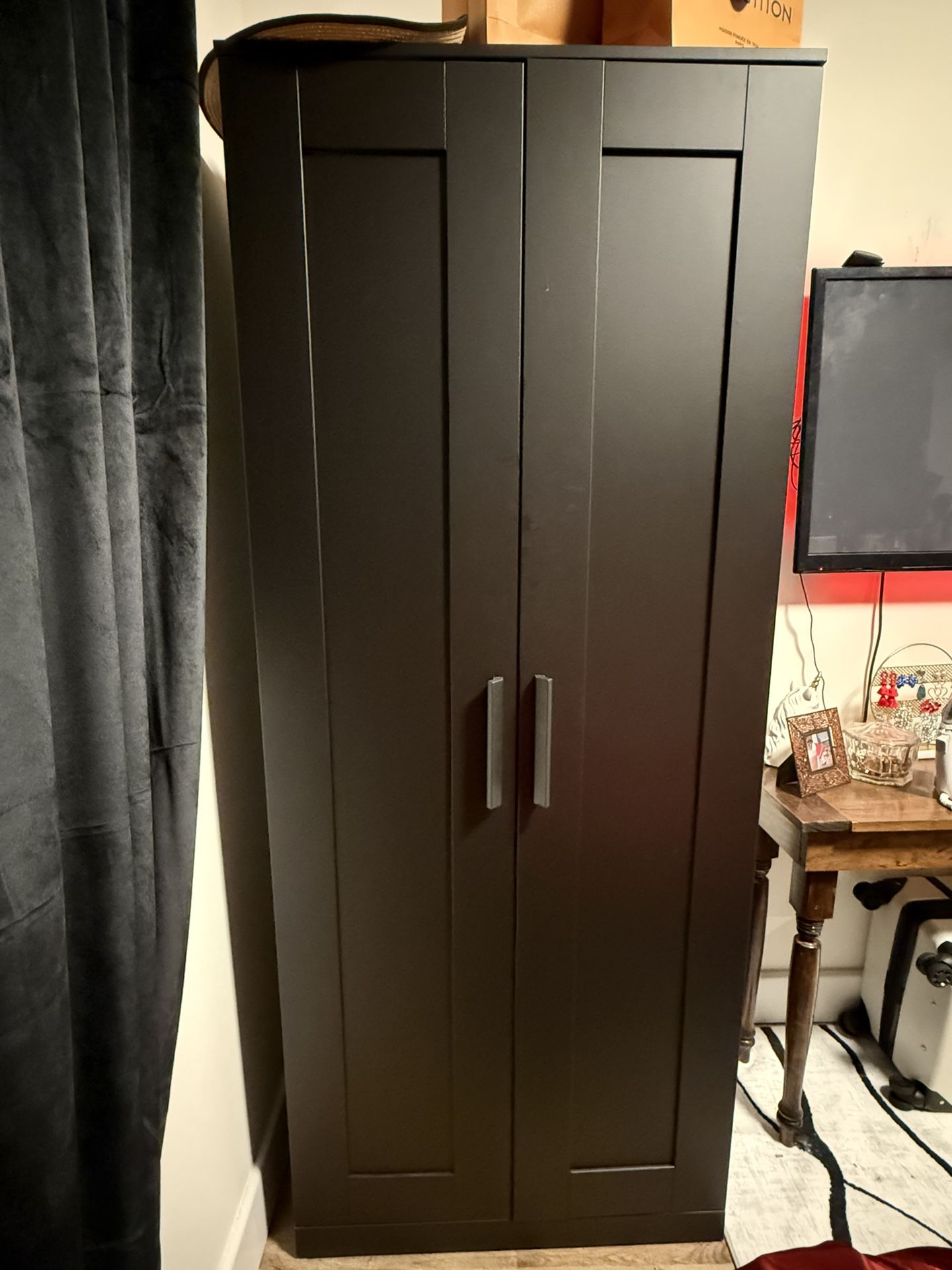 IKEA BRIMNES 2-Door Wardrobe โ Black (Excellent Condition)