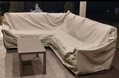 NEW Coverstore Prestige Custom L-Shape Outdoor Sectional Cover (Stone)