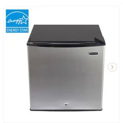 1.1 cu. Ft. Upright Freezer Mini Freezer with lock Reversible Door in Stainless Steel Energy Star