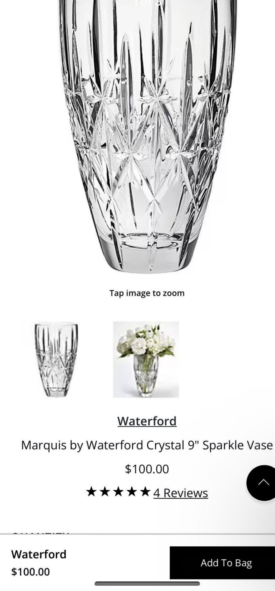 Marquis by Waterford Crystal 9" Sparkle Vase