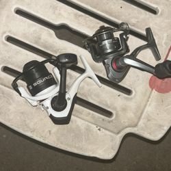 Lightly used and some brand new fishing rods, reels and combos