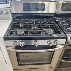 LG Stainless Steel Gas Stove 5 Burners In Excellent Working Condition 