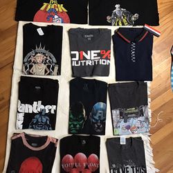 11 MENS T’SHIRTS SIZE SMALL GOOD CONDITION $55