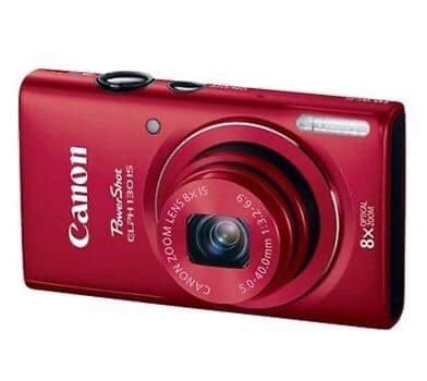 Canon Powershot Elph 130IS Digital Camera - Red with 8GB memory card included