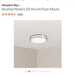 Hampton Bay Brushed Nickel LED light fixture