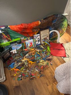 Assorted Dinosaur Toy & Book Mega Lot – over 100 Figures, & Books