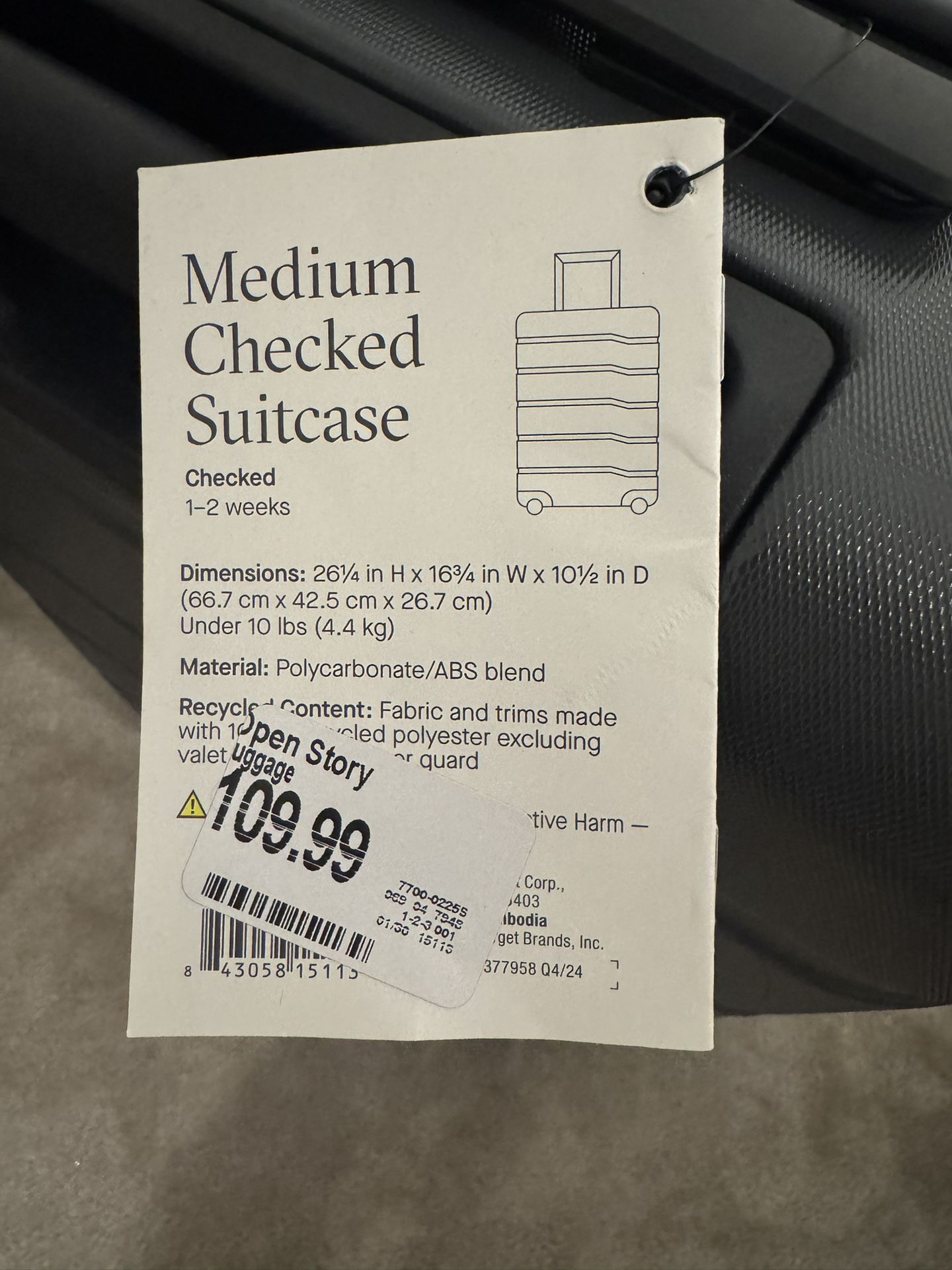 Suitcase Luggage NEW with TAG