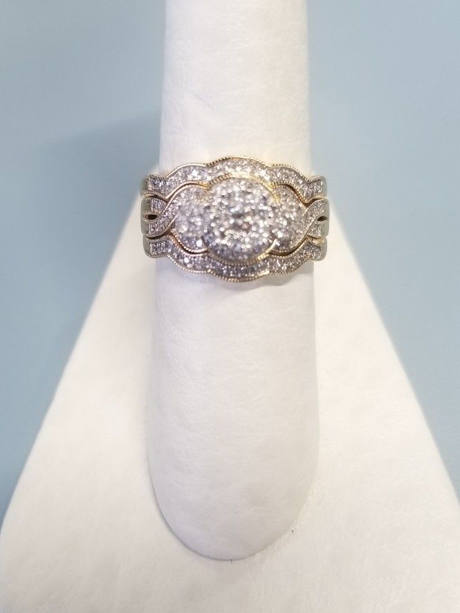 10K .50 Ct Diamond Wedding Engagement Ring Yellow Gold Anillo De Mujer Oro Amarillo Con Diamantes Compromiso 