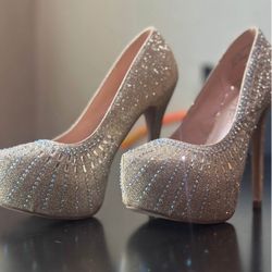 Gold Sparkly Heels