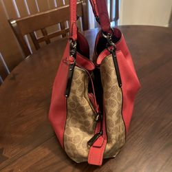 Red Coach Purse And Wallet 