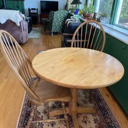Wood Table And Four Chairs