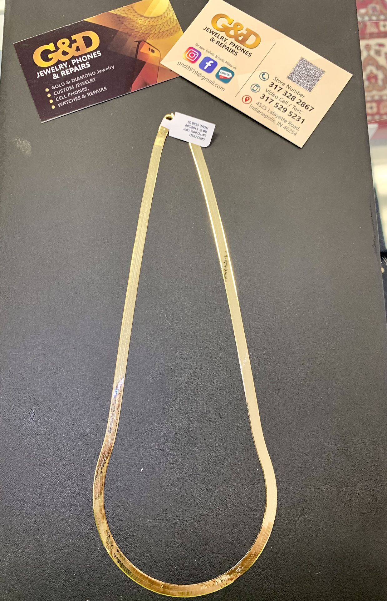 10k Gold Herringbone 