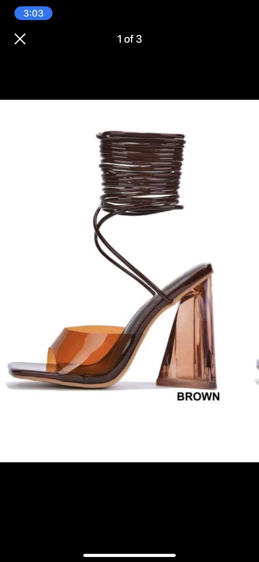 Brown Clear Heels
