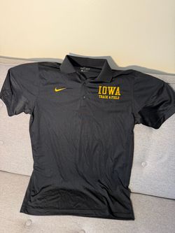 Nike Iowa Hawkeyes Track & Field Dri-FIT Polo Men’s M Black 845841-010