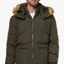 Andrew Marc mens Outerwear Gramercy Removable Faux Fur Hooded Bomber size XL new with tags