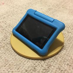 Amazon Fire Tablet 7 Kids Edition with blue case 