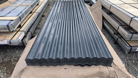 NEW! - 8FT x 3FT Anthracite Grey Corrugated Metal Roofing / Siding Panels, 29 Gauge