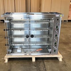 Gas Propane Heavy Duty Commercial 20 Chicken Restaurant Rotisserie Oven Machine With 5 Spit Skewers