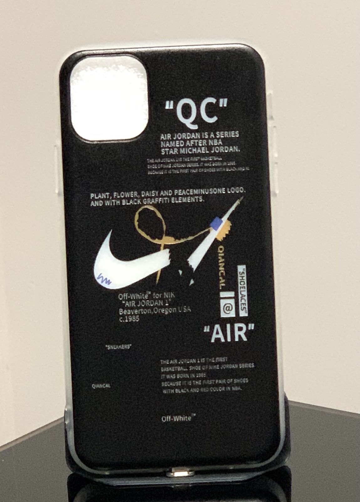 Nike off-white iPhone 11 light case